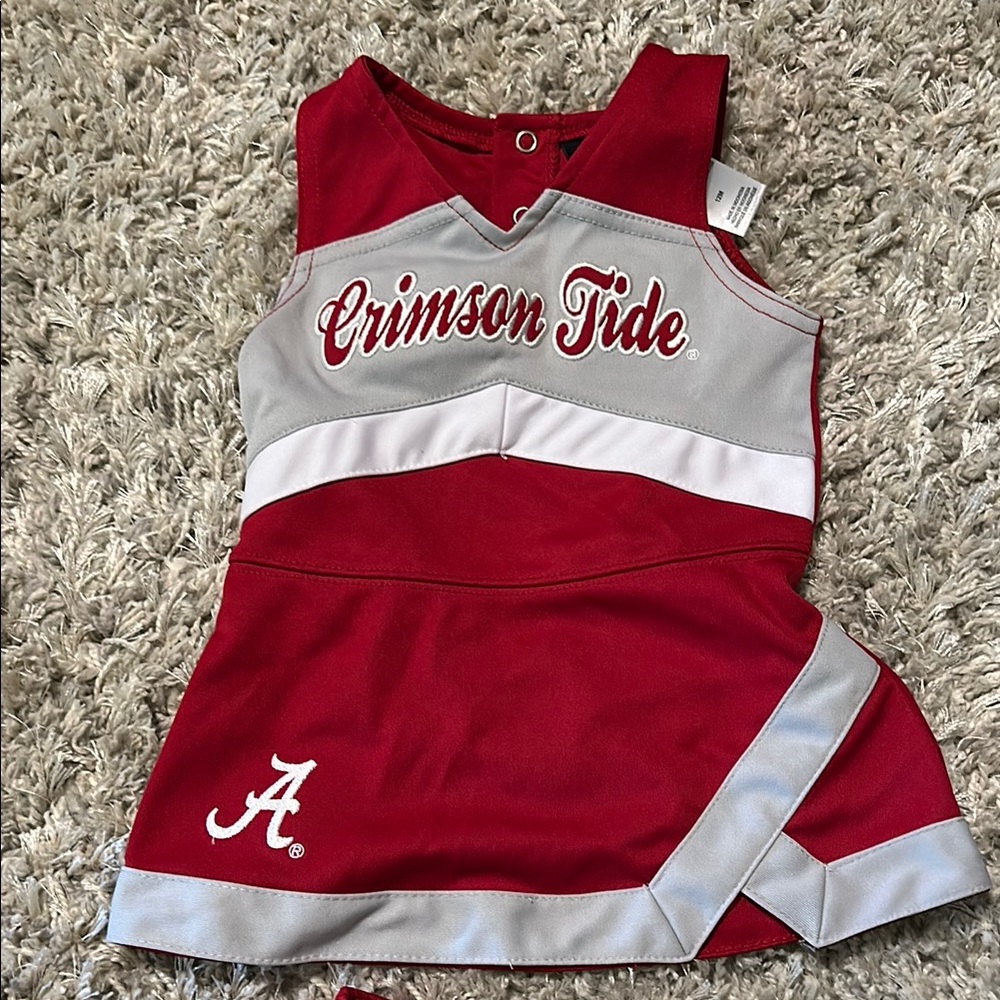 Crimson Tide Kids Cheerleader Dress - Red and Gray